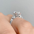 3 ct Simply Tacori Three-Stone Platinum Engagement Ring (2685RD9-PL)
