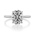 3.50ct. Oval Shape Moissanite White Gold Solitaire Engagement Ring (SO71OVY-M)