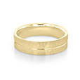 14K Yellow Gold 6mm Men's Hammered Wedding Band (FG561-YG)