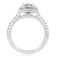 2 ct Oval Halo Micro-Prong White Gold Engagement Ring (2007280)