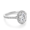 2 ct Oval Halo Micro-Prong White Gold Engagement Ring (2007280-WG)