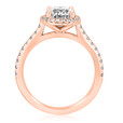 2 ct Oval Halo Micro-Prong Rose Gold Engagement Ring (2007280-RG)