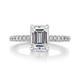 1.25 ct Emerald Cut Hidden Halo White Gold Engagement Ring (CR19EC-WG)