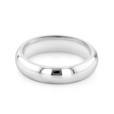 14K White Gold 4.5mm High Polished High Dome Band (WB145)