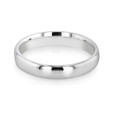 14K White Gold 3.5mm High Polished Low Dome Band (WB494)
