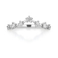 Platinum V-Shaped Curved Diamond Wedding Band (31-12157-PL)