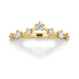 14K Yellow Gold V-Shaped Curved Diamond Wedding Band (31-12157-YG)