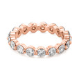 14K Rose Gold Single Prong Diamond Wedding Band (1012397-RG)