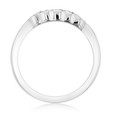 14K White Gold Floral Curved Wedding Band (FG439B)