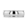 Platinum 6mm Men's Polished Milgrain Wedding Band (FG138)