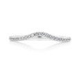 18K White Gold Diamond Curved Wedding Band (MK58B-WG)