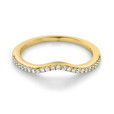 18K Yellow Gold Diamond Curved Wedding Band (MK58B-YG)