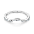 Platinum Diamond Curved Wedding Band (MK58B-PL)