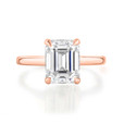 2.50ct Emerald Solitaire 14K Rose Gold Engagement Ring (SO81EC-RG)