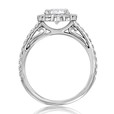 1 ct Round Unique Halo White Gold Engagement Ring (CR25-WG)