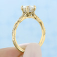 1 ct Round Twist Micro-Prong Yellow Gold Engagement Ring (FG60-YG)