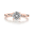 1 ct Round Twist Micro-Prong Rose Gold Engagement Ring (FG60-RG)