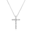 14K White Gold Diamond Cross Pendant (NG4245)