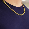 Gold Plated 6MM Miami Curb Chain (CH6FIY-22)