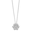 14K White Gold Lab Diamond Floral Pendant (67-3173CW)