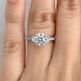 Simply Tacori Three Stone Engagement Ring (2659RD65-WG)