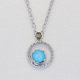 Gemma Bloom Neo-Turquoise Fashion Necklace (SN14005)