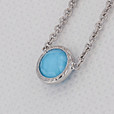 Crescent Embrace Petite Neo-Turquoise Fashion Necklace (SN15405)
