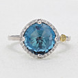 Gemma Bloom Pavé London Blue Topaz Fashion Ring (SR14533)