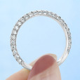 14K White Gold Triple Pavé-Set Diamond Band (LB256)