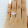 1.50 ct Round Gabriel Halo Rose Gold Engagement Ring (GC25R)