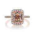 Rose Gold Morganite Engagement Ring (R893-4)