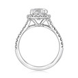 1.25 ct Round Halo Micro-Prong White Gold Engagement Ring (CR172)