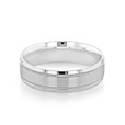 14K White Gold 6mm Men's Milgrain Wedding Band (FG358)