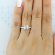 1 ct Round Micro-Prong Twist White Gold Engagement Ring (GC07)