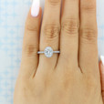 1 ct Tacori Petite Crescent White Gold Engagement Ring (HT254715OV75X55)