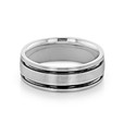 14K Grey Gold 7mm Men's Brushed Wedding Band (WB526)