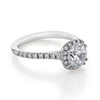 1.25 ct Round Halo White Gold Engagement Ring (EV14)