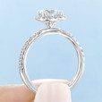 1 ct Round Halo White Gold Engagement Ring (EV15)