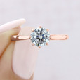 1 ct Round 8-Prong Solitaire Rose Gold Engagement Ring (EV108)