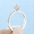 1 ct Round Micro-Prong White Gold Engagement Ring (EV10)