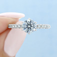 1 ct Round Micro-Prong White Gold Engagement Ring (EV10)