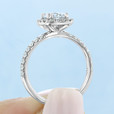 1.00 Ct. Round Moissanite Halo Micro-Prong Engagement Ring (CR15-M)