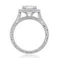1.50 Ct. Round Moissanite Halo Engraved Engagement Ring (EV58-M)