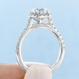 1.20 Ct. Round Moissanite Halo Micro-Prong Engagement Ring (EV14-M)