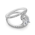 1 ct Round Gabriel Free Form White Gold Engagement Ring (GC42)