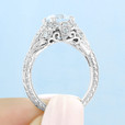1 ct Round Gabriel Pavé White Gold Engagement Ring (GC70)