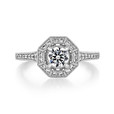 .50ct Round Gabriel Halo Pavé White Gold Engagement Ring (GC40)