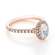 1 ct Oval Halo Rose Gold Engagement Ring (EV14-OV)