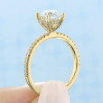 1 ct Round Gabriel Micro-Prong Yellow Gold Engagement Ring (GC39-YG)