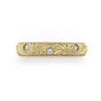 14K Yellow Gold Engraved Diamond Band (LB39)